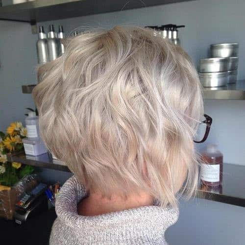 Silver Curly Pixie Crop