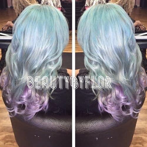 Icy Blue to Lilac Ombre