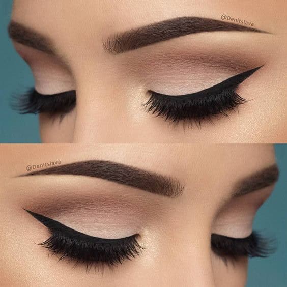 Natural Smokey Eye with Thick Eyeliner