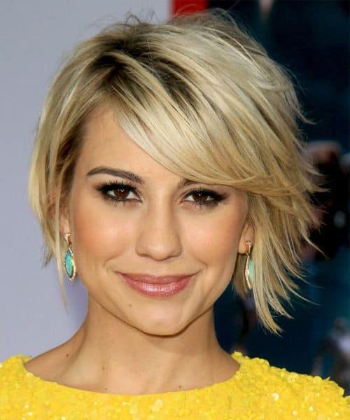 Short and straight asymmetrical bob