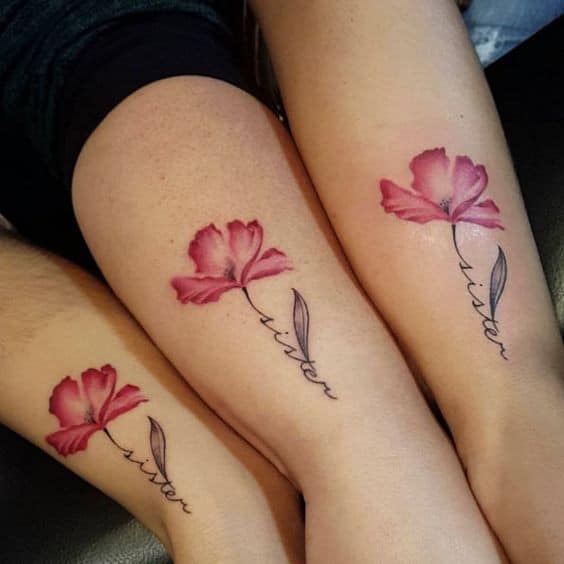 Flowers With Quotes Design on the Arm