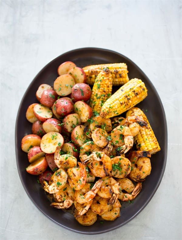 Maryland-Style Grilled Shrimp and Corn