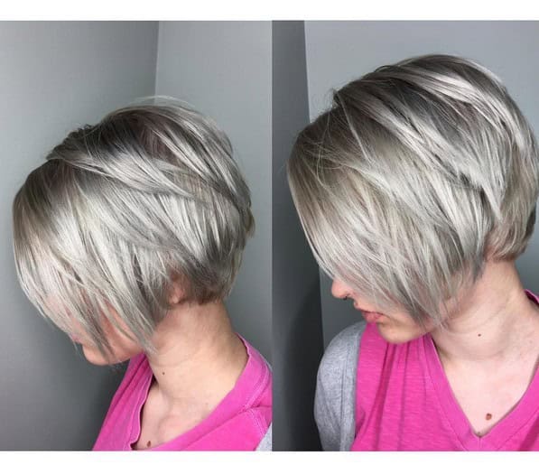 Platinum Blonde Short Haircut