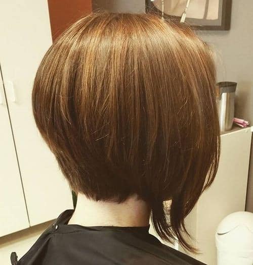 Light Brown Bob with Longer Fringe Section