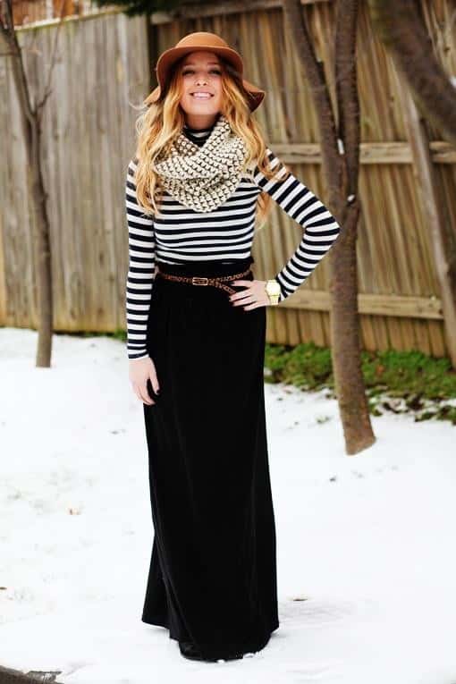 Winter maxi skirt