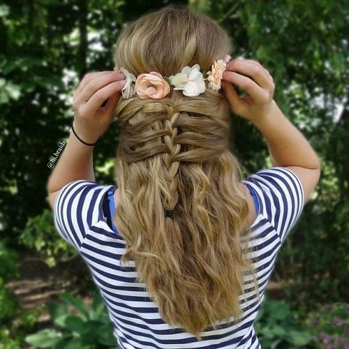 Loose Braided Blonde Style