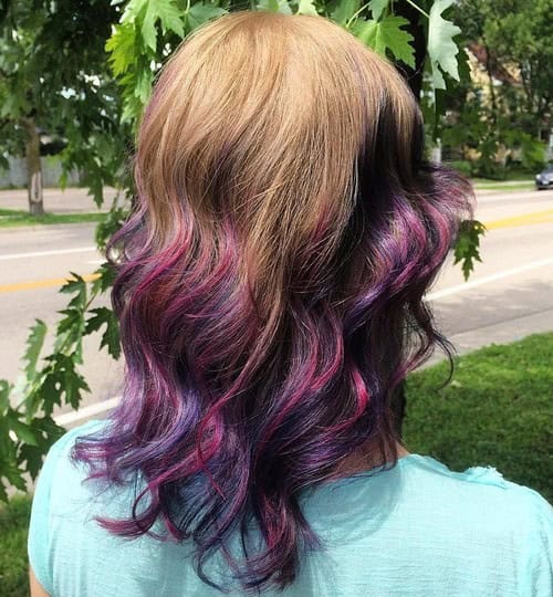 Multi Toned Lavender Waves