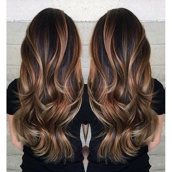 Brown to Blonde Ombre with Curled Ends