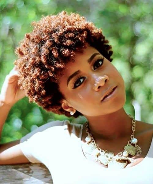 Cute and curly brown Afro