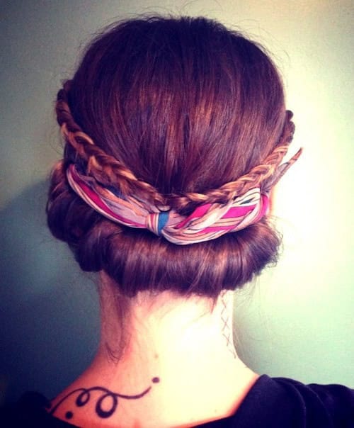 Braided and Tucked Under Style with Hairband