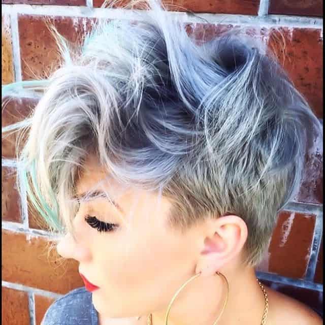 Long front layers pixie cut