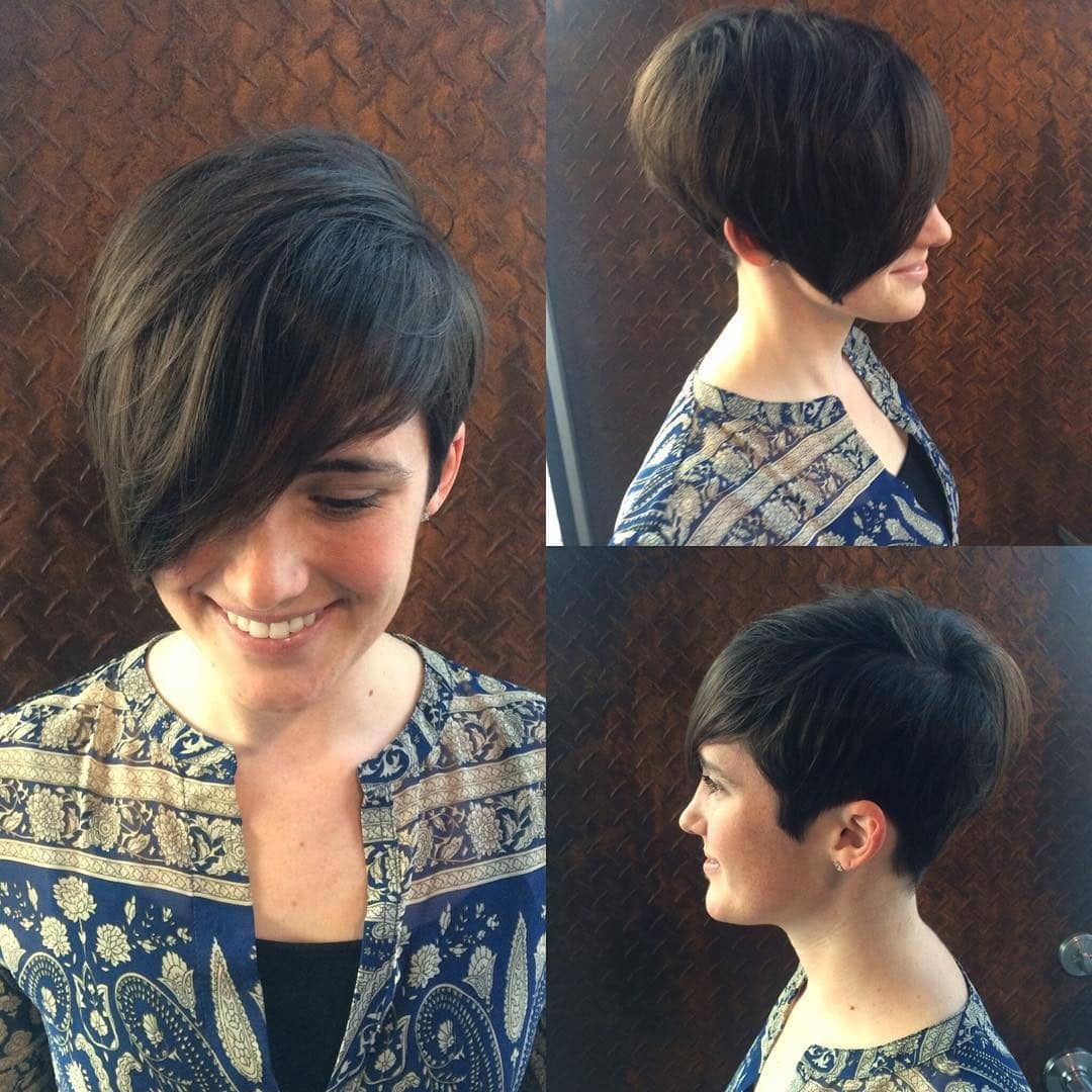 Pixie with some bold streaks