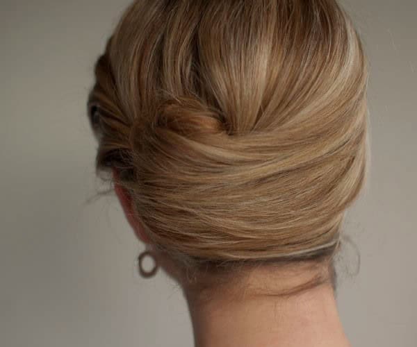 Side French twist updo