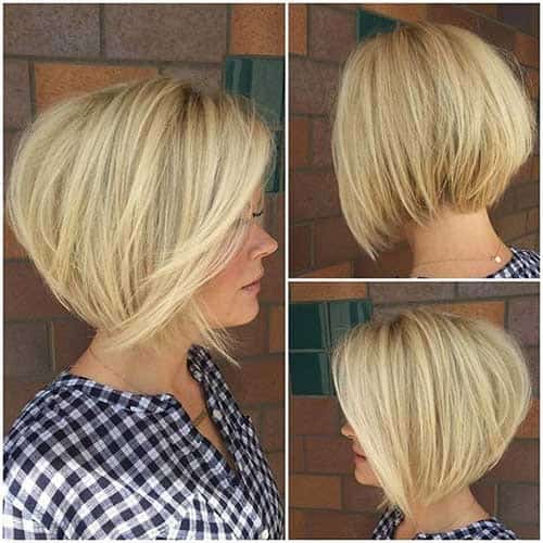 Straight graduated bob for thin hair