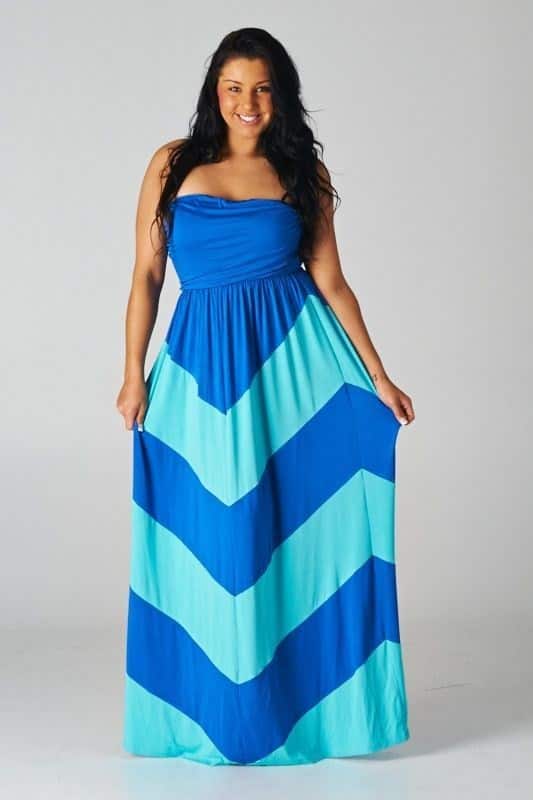 Strapless maxi dress