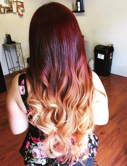 Red to Blonde Ringlets for long hair