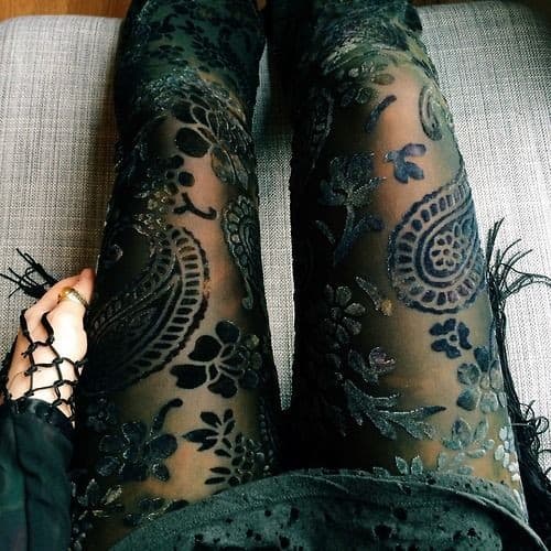 Paisley tights