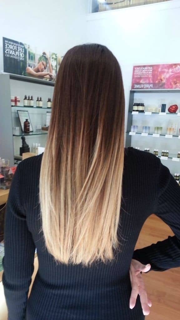 Red and blonde ombre