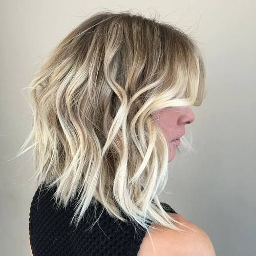 Blonde Ombre Messy Bob