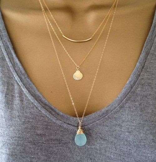 Layered necklaces