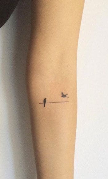 Adorable Bird Tattoo