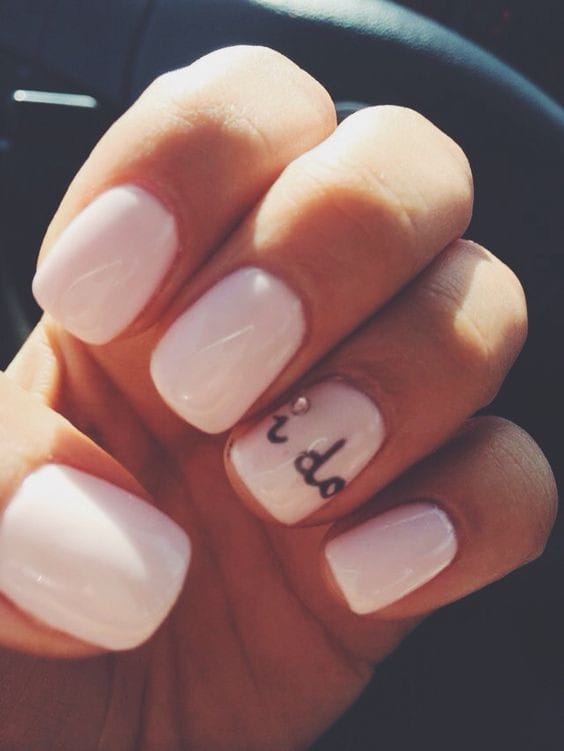 Easy White Nail Design