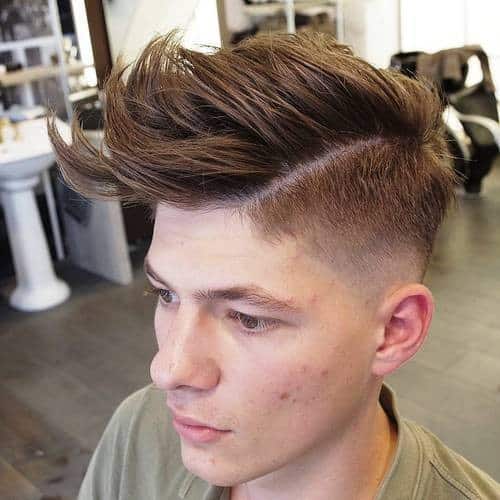 Dramatic Flicked Quiff with Shaved Sides – stylish hairstyles for guys