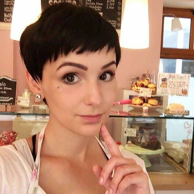 Pixie with super short bangs