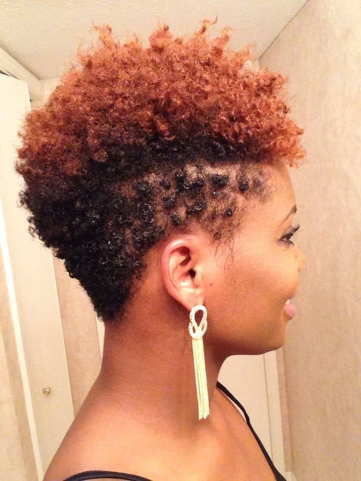 Cute and curly short two-tone hair