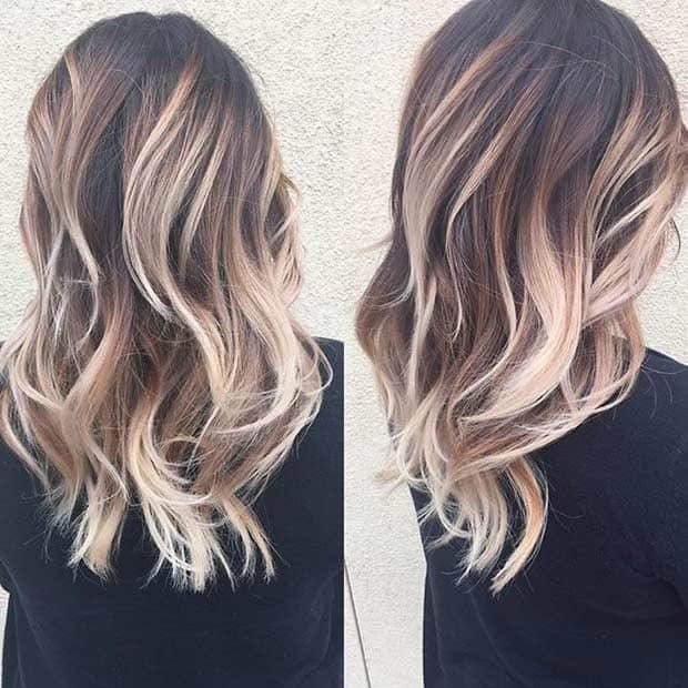 Wonderful Light Curly Balayage