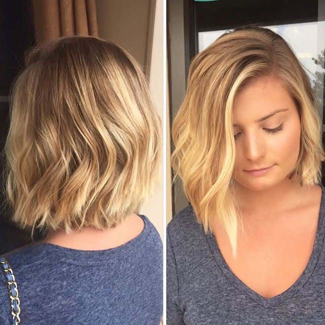 Dirty blonde bob with long front pieces