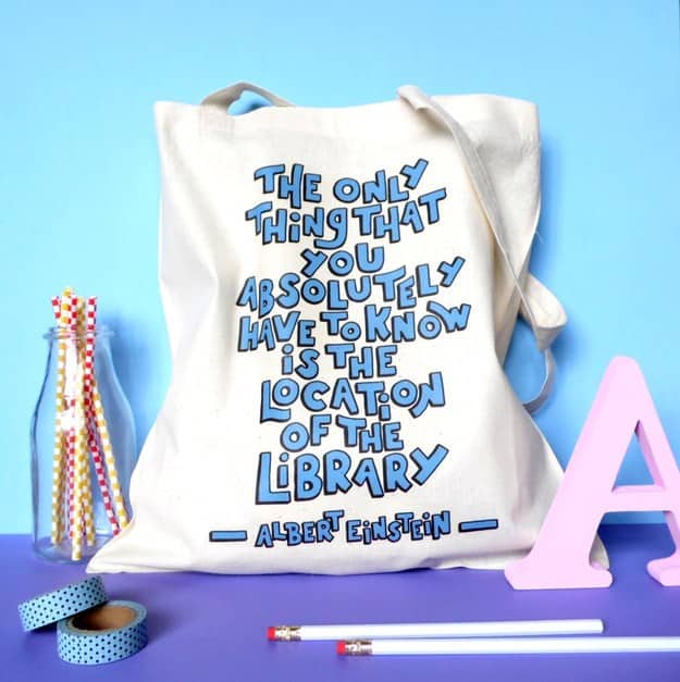 Stylish Quote Tote Bag