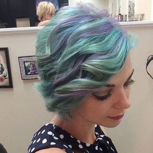 Turquoise and Lavender Bob