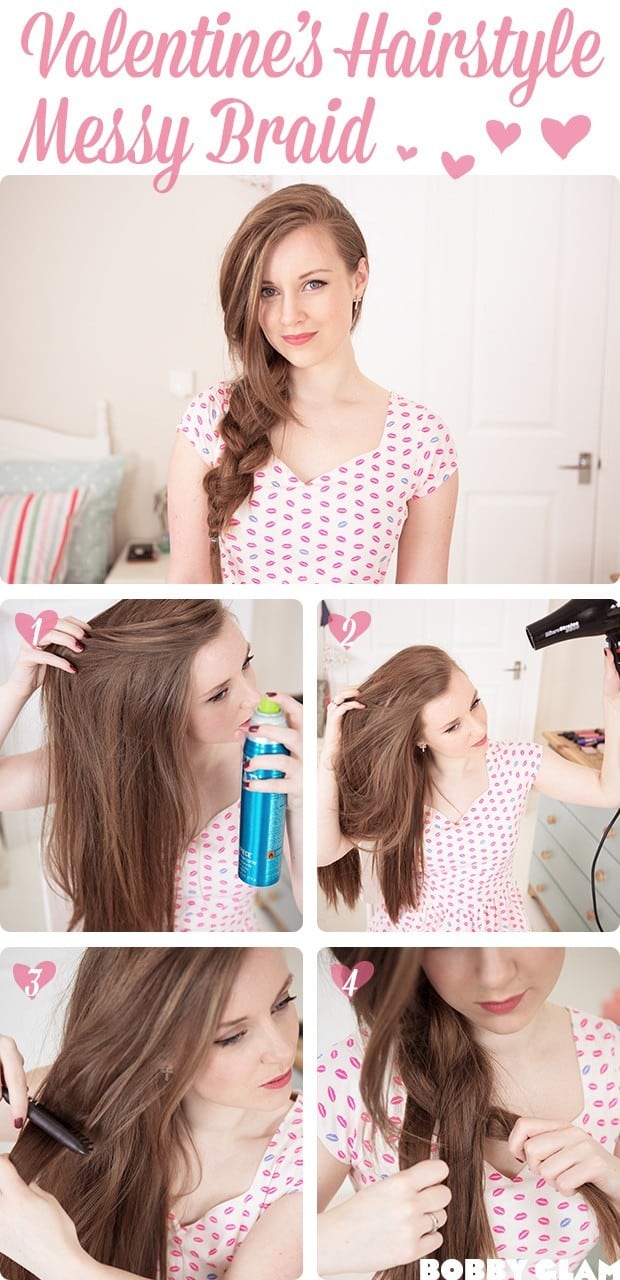 Easy Romantic Valentine’s Day Hairstyle