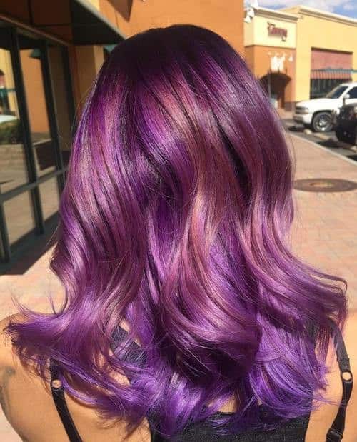 Pastel Purple Loose Waves