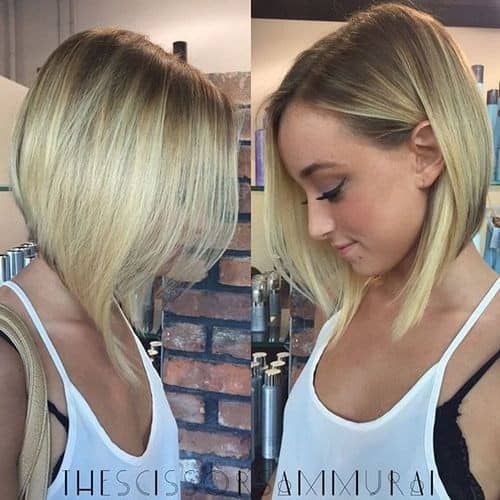 Brown to Blonde Balayage Bob