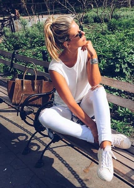 Comfortable White Outfit for Summer