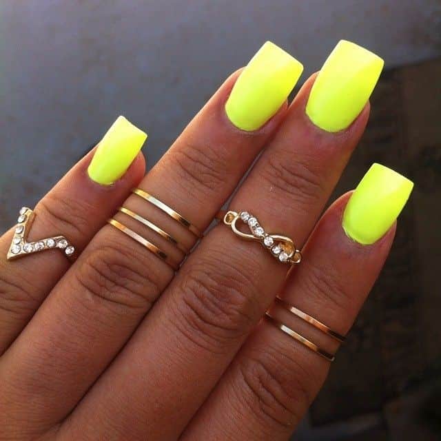 Bright yellow