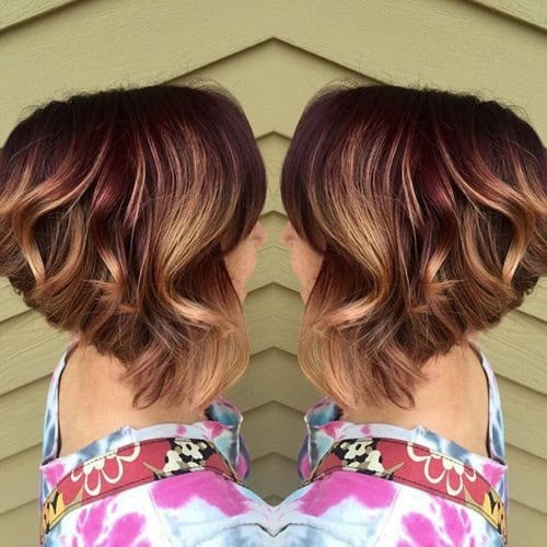 Red to Blonde Balayage Look