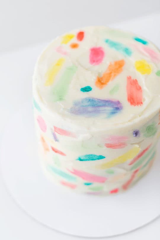 Beautiful Watercolored Cake