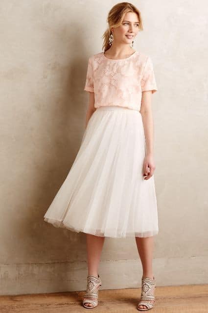 Pretty White Tulle Skirt Outfit