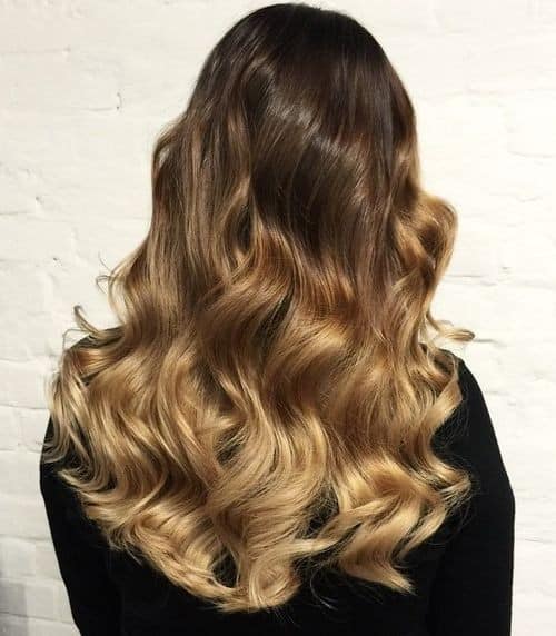 Rich Brown to Honey Blonde Balayage