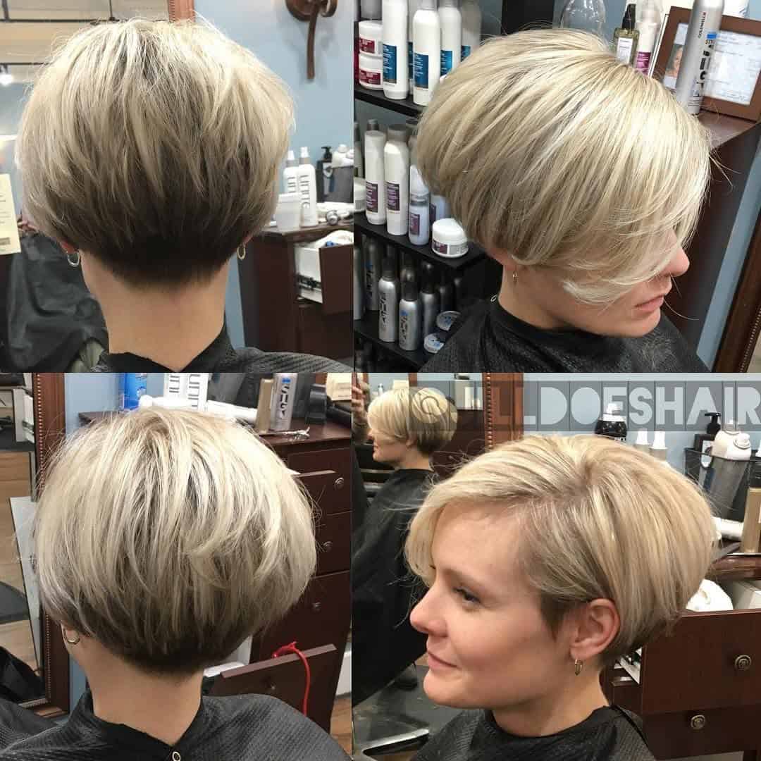 Loosely Curled Brown Bob with Highlights for Women with Thick Hair