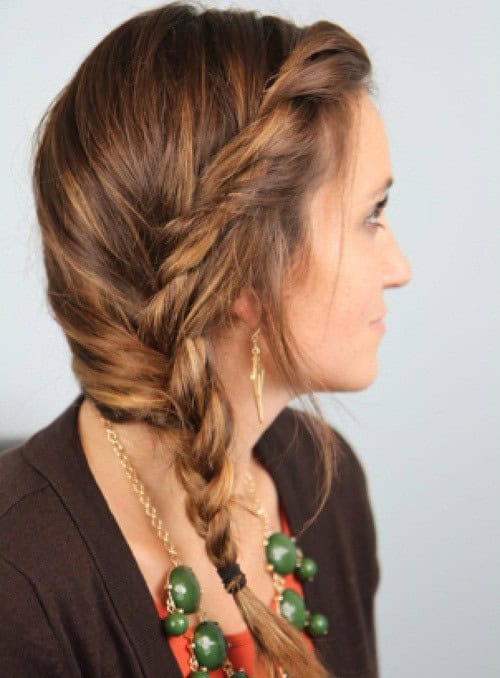 Twisted Fringe Side Braid