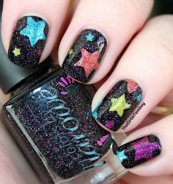 Stylish Star Nail Design