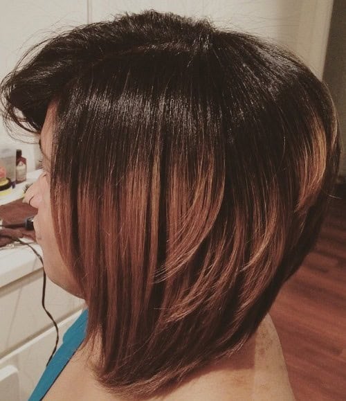 Brown to Auburn Ombre Bob