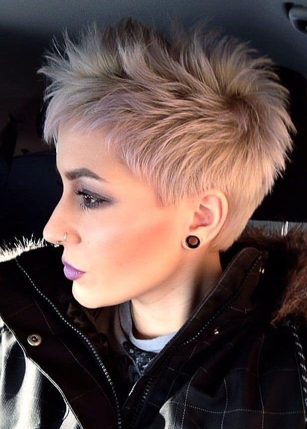 Spiked pixie short cut for thick hair