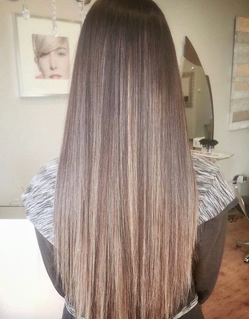 Brunette Long Straight Hairstyle