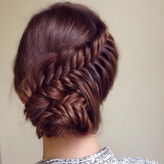 Fishtail updo