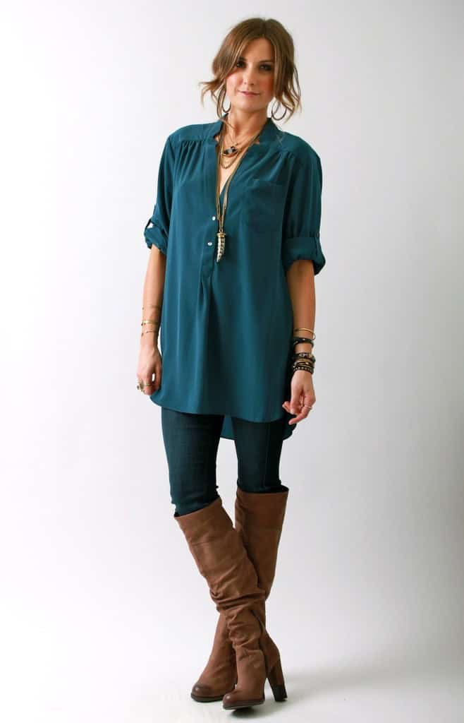 Teal blouse